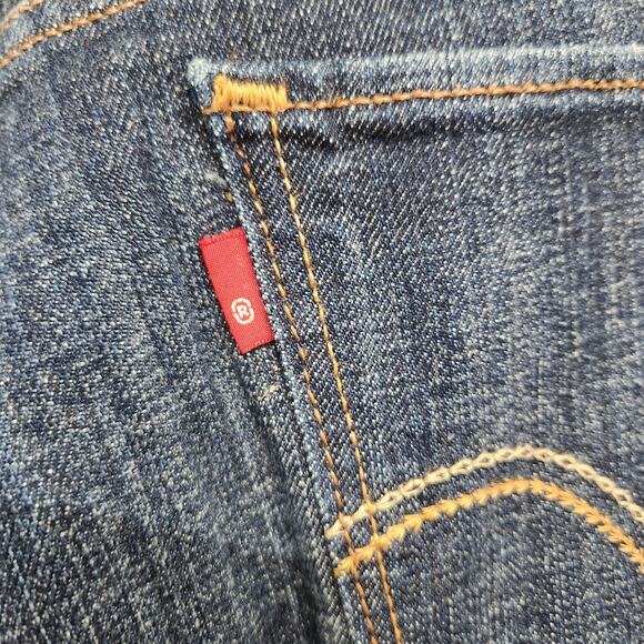 Levis 515 Boot Cut Jeans Women’s SIZE 16 Dark Wash Casual Preppy - Picture 4 of 12